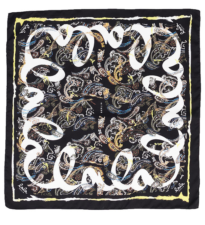 8: Lala Berlin Tørklæde - 50x50 cm - Silk Cube Ahrina - Paisley Par