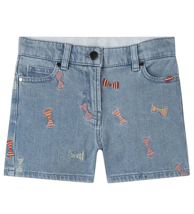Stella Mccartney Kids Denimshorts Celeste M. Sløjfer