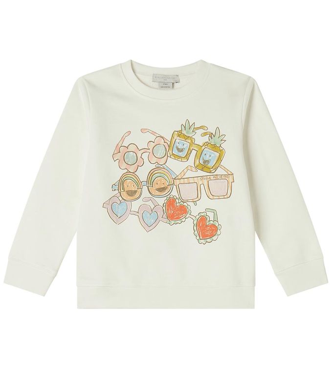 Stella Mccartney Kids Sweatee Shirt Hvid Solbriller