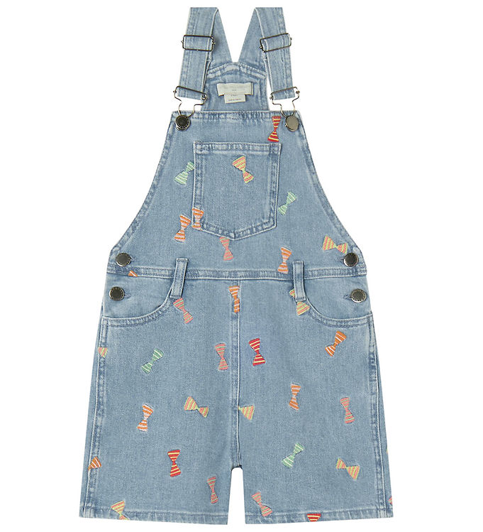 #3 - Stella McCartney Kids Smækbukser - Denim - Celeste m. Sløjfer