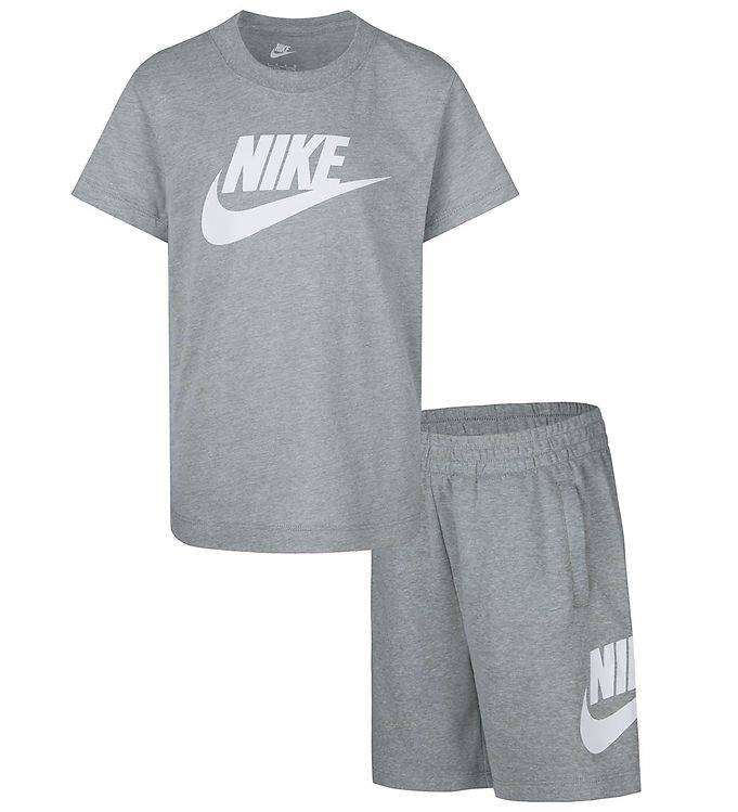 13: Nike Shortssæt - Shorts/T-shirt - Dark Grey Heather