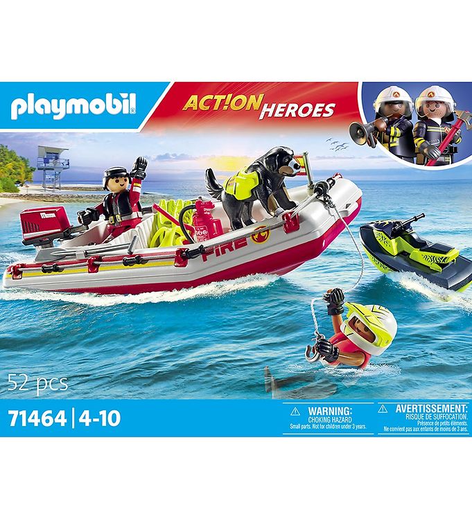 Billede af Playmobil Action Heroes - Brandbåd med Vandscooter - 71464 - 52