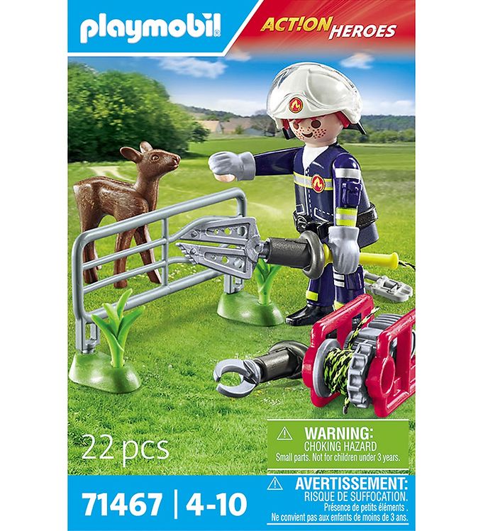 Playmobil Action Heroes Brandmændenes Dyr 71467 22 Dele