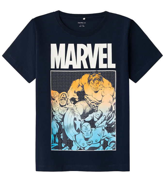13: Name It T-Shirt - NkmFrance Marvel - Dark Sapphire