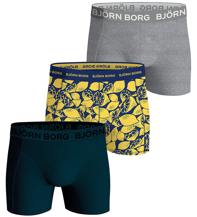 Björn Borg Boxershorts - 3-pak - Blå/Grå