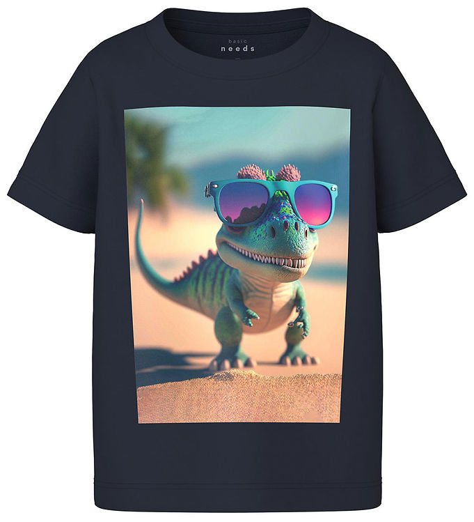 Name It T-Shirt - NmmVoto - Dark Sapphire/Dinosaur