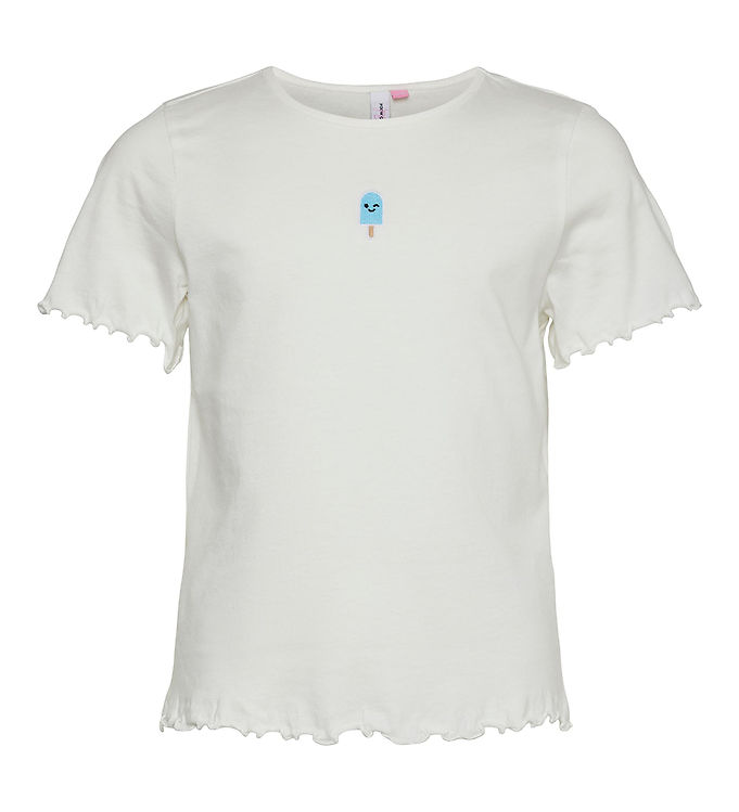 10: Vero Moda Girl T-shirt - VmPopsicle - Snow White/ Badge