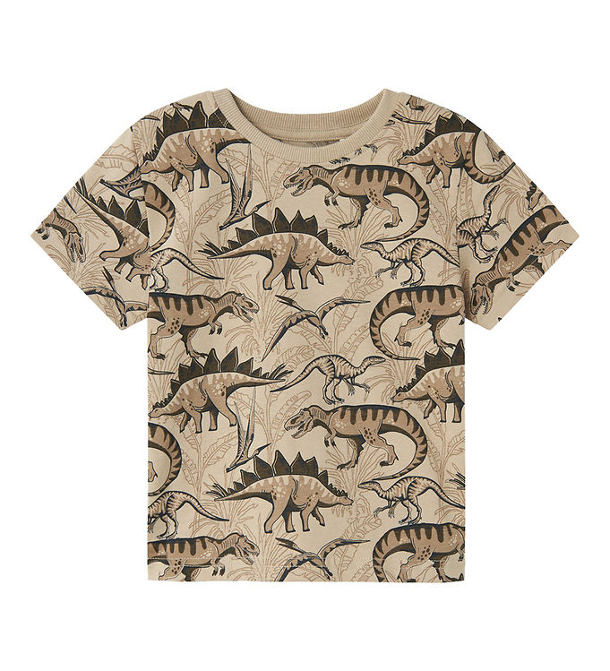 Name It T-shirt - NmmValther - Pure Cashmere/ Dinosaur