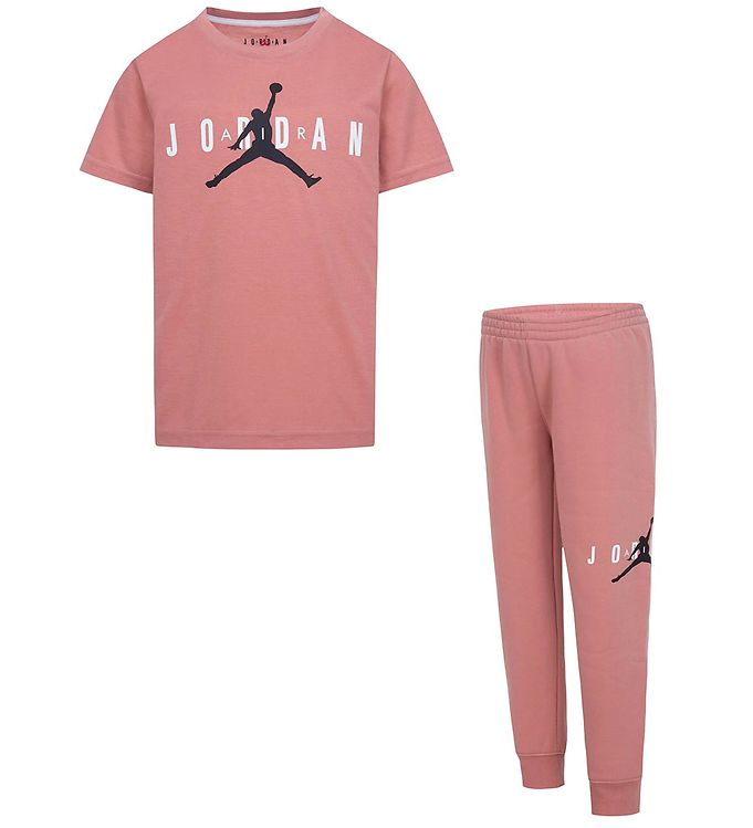 Jordan Sæt Sweatpants Shirt Sustainable Red Stardust