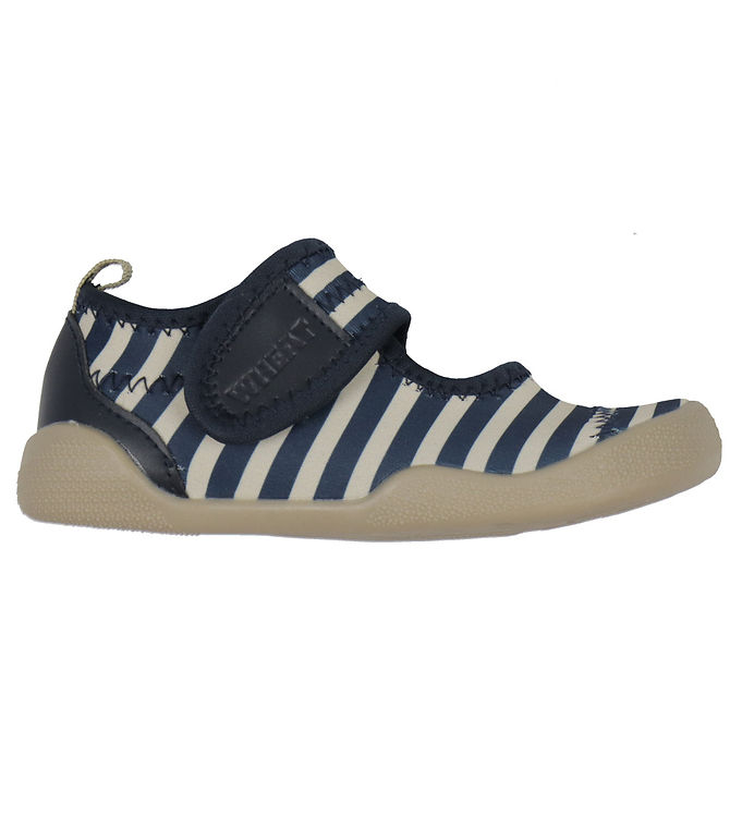 8: Wheat Badesko - Wavey - Indigo Stripe