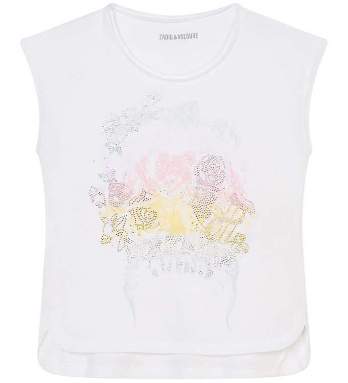 Zadig & Voltaire T-shirt - Angel - Hvid m. Print/Similisten