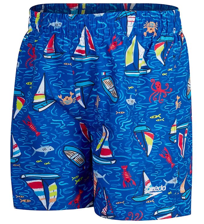 12: Speedo Badeshorts - Watershort - Blue/Red