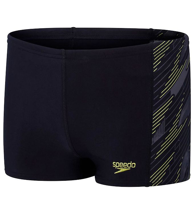 Speedo Badebukser - Hyoerboom Panel Aquashort - Black/Yellow