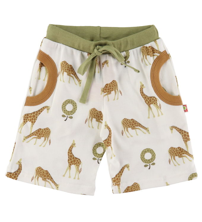 8: Katvig Shorts - Hvid m. Giraf