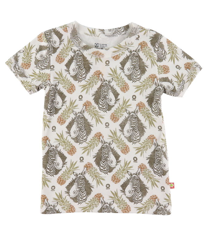 Katvig T-shirt - Hvid m. Tropisk Print