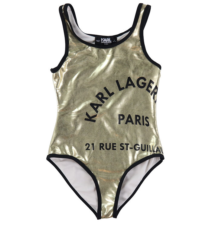 2: Karl Lagerfeld Badedragt - Guld m. Sort