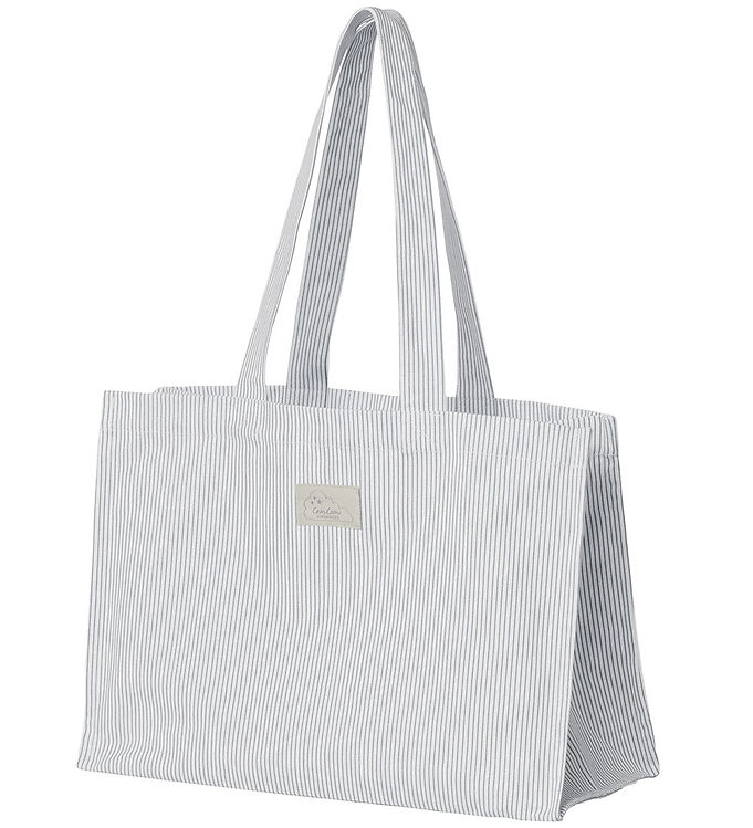 2: Cam Cam Copenhagen Tote Bag Kanvas Classic Stripes Blue