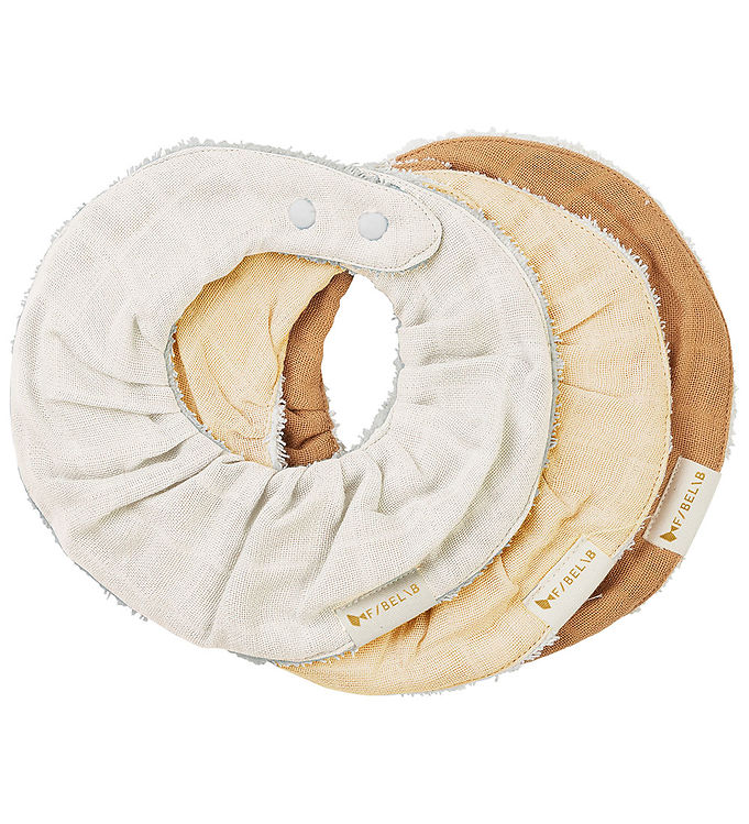 #2 - Fabelab Savlesmække - Ruffle - 3-Pak - Wheat Mix - Multi Colours