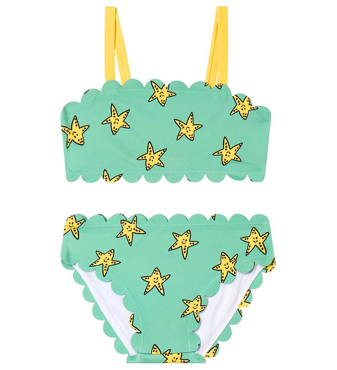 #3 - Stella McCartney Kids Bikini - UV50+ - Grøn m. Søstjerner