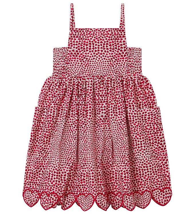 Billede af Stella McCartney Kids Kjole - Hvid/Rød m. Hjerter