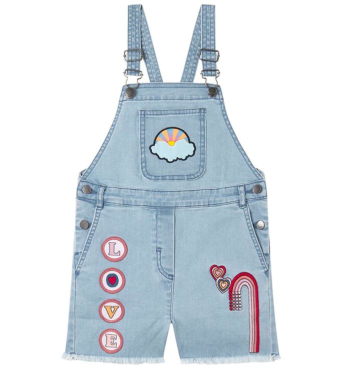 #2 - Stella McCartney Kids Smækbukser - Denim - Lyseblå m. Patches