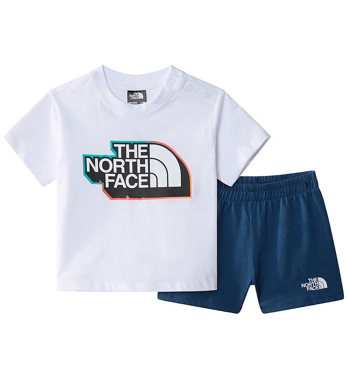 6: The North Face T-shirt/Shorts - Hvid/Shady Blue