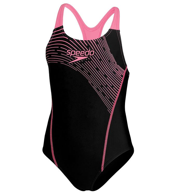 Speedo Badedragt Girls Medley Logo Medalist Sort Pink