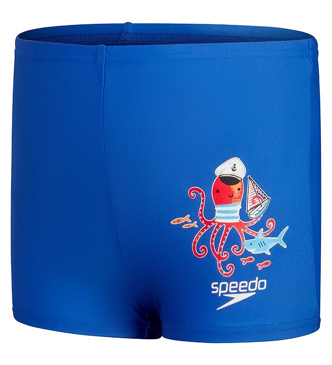 Speedo Badebukser Boys Printed \ Aquashort Blå Rød