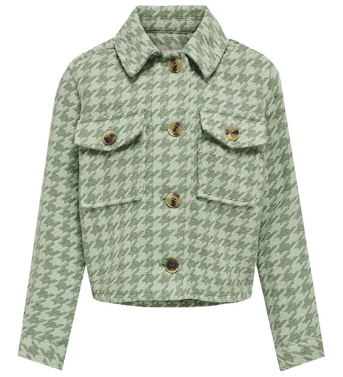 Kids Only Jakke Kogkimmie Hedge Green Checks Frosty Green