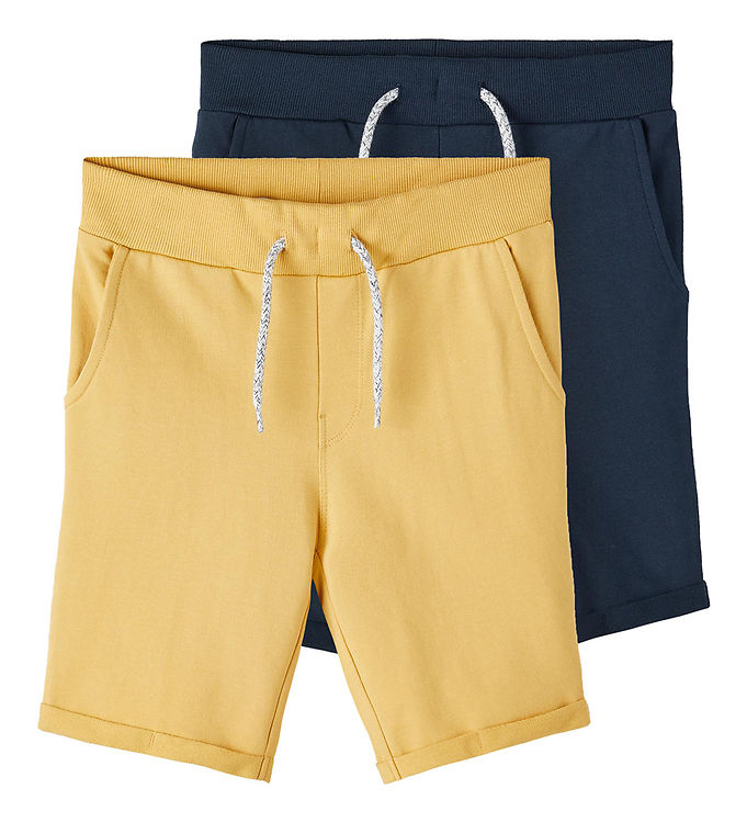 9: Name It Sweatshorts - NkmVermo - 2-pak - Ochre/ Dark Sapphire