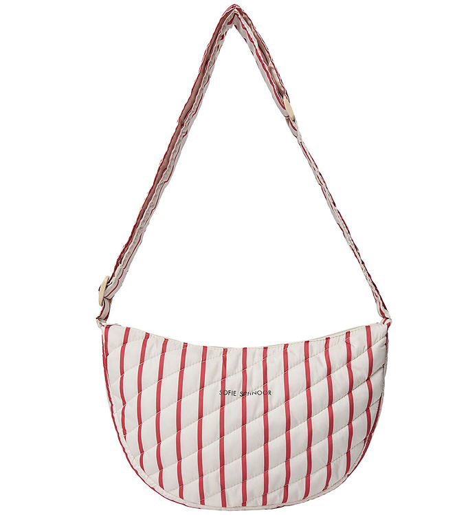 4: Sofie Schnoor Bæltetaske - Off White/Berry Striped