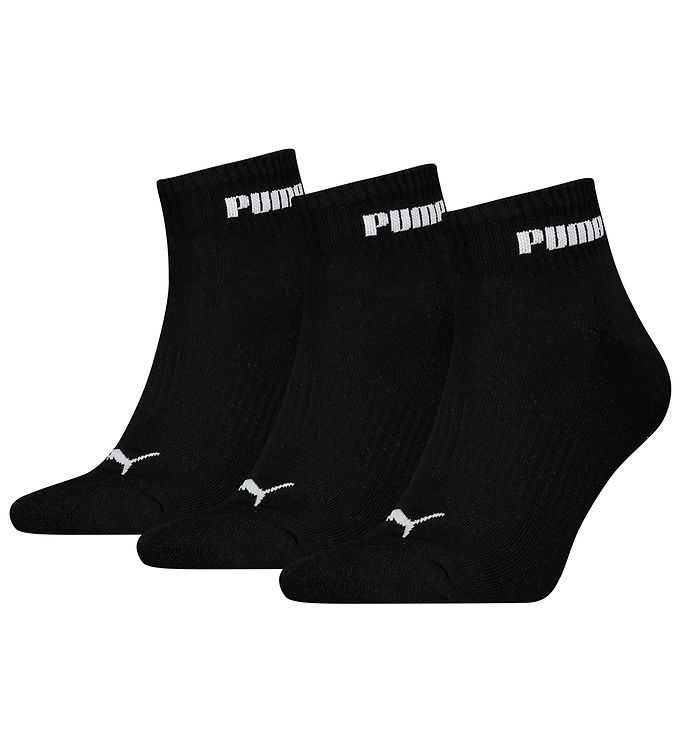 Puma Strømper - 3-pak - Quarter - Sort