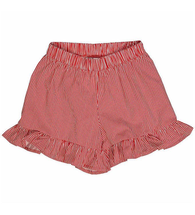 8: Poplin flæse shorts - Balsam cream/Apple red - 104