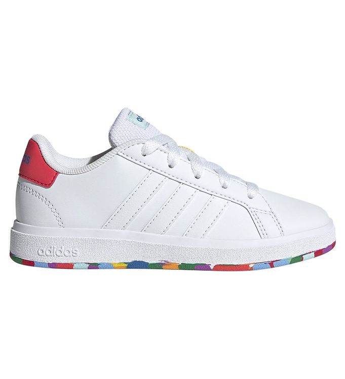 adidas Performance Sko - GRAND COURT 2.0 K Hvid/Rød unisex