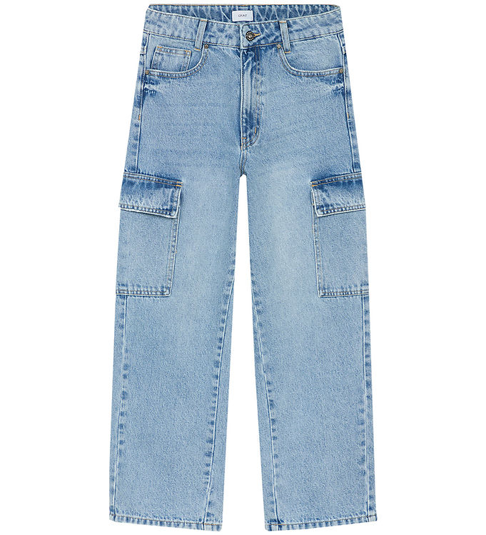 Grunt Jeans Giant Cargo Dashing Mid Blue