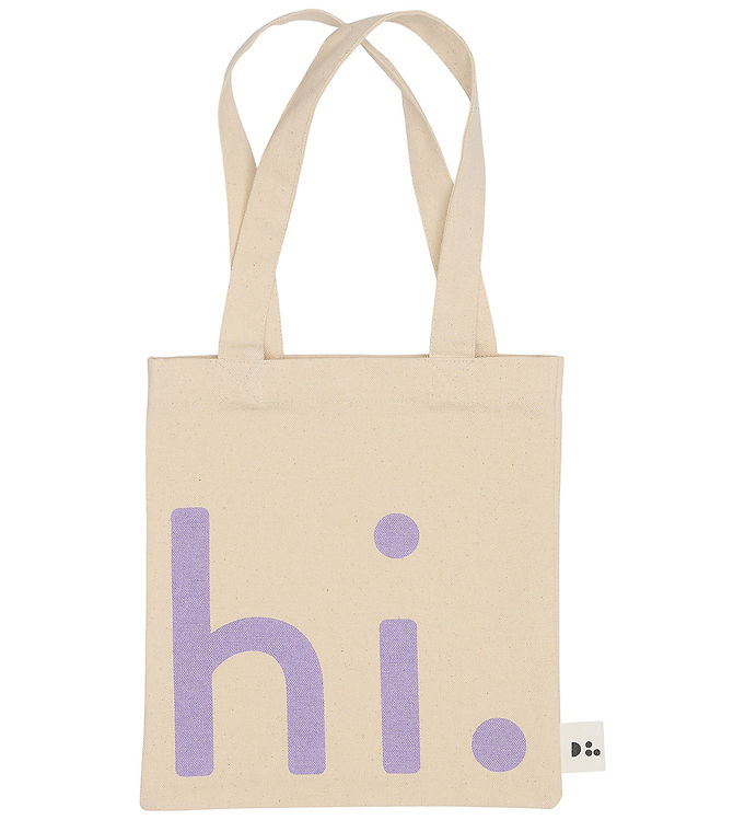 Billede af Design Letters Shopper - Lille - Hi - Natur/Lilla