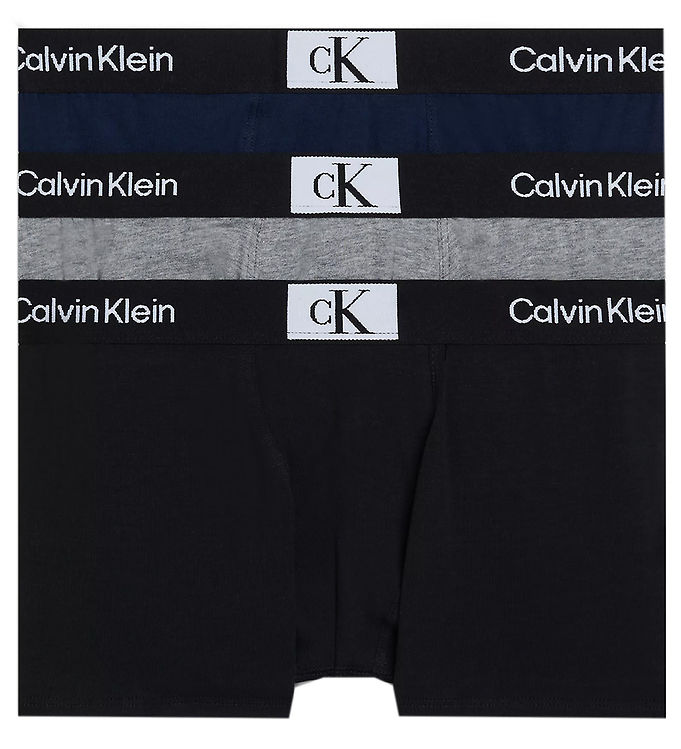 Calvin Klein Boxershorts - 3-pak - Navy Iris/Greyheather/Black