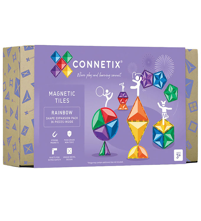 Connetix Magnetsæt - 36 Dele - Rainbow Shape Expansion Pack