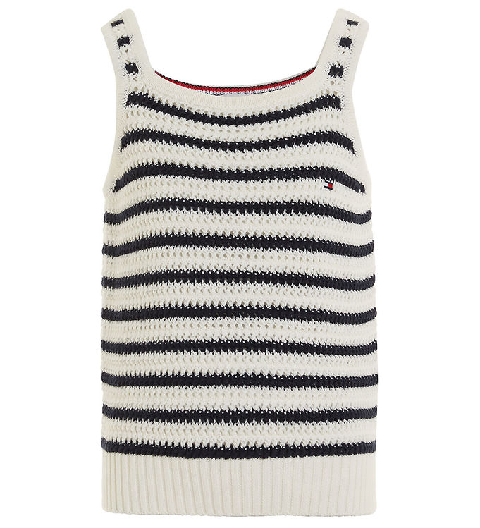 Tommy Hilfiger Stripe Crochet Top I Calico Og Desert Sky
