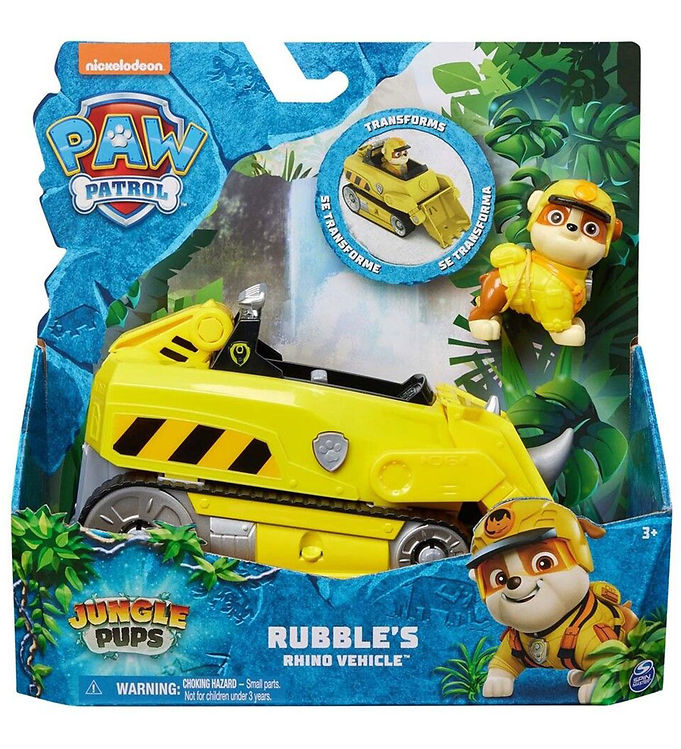 12: Paw Patrol Jungle Themed Køretøj - Rubble
