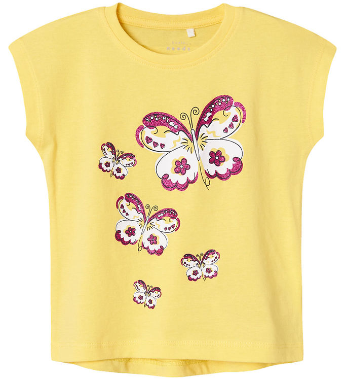 Name It T-shirt - NmfViolet - Yarrow/Butterflies