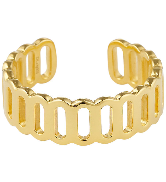 #3 - Design Letters Ring - Link Together - Gold