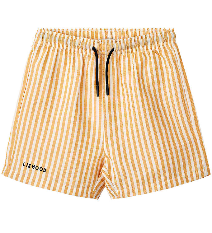 #3 - Liewood Badeshorts - Duke - Stripe Yellow Mellow/Creme De La Cre