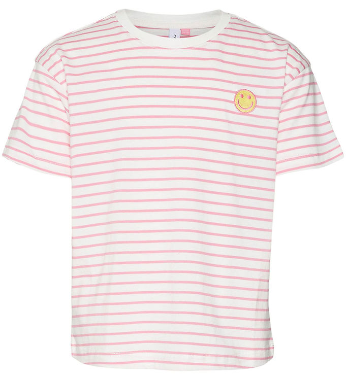 9: Vero Moda Girl T-shirt - VmLeila Kelly - Pink Cosmos/Snow White