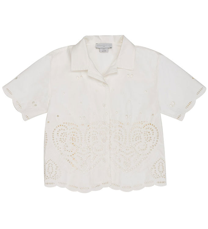 Stella Mccartney Kids Skjorte Ivory M. Hulmønster