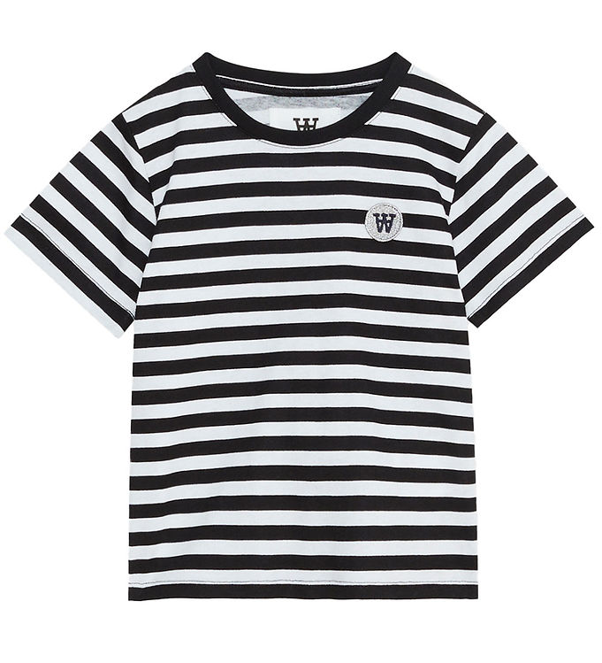 Wood Wood T-Shirt - Ola - Black/White Stripes