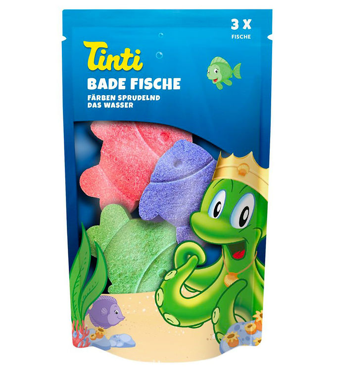 Tinti Badebomber - Fisk 3-pak Rød/Lilla/Grøn unisex