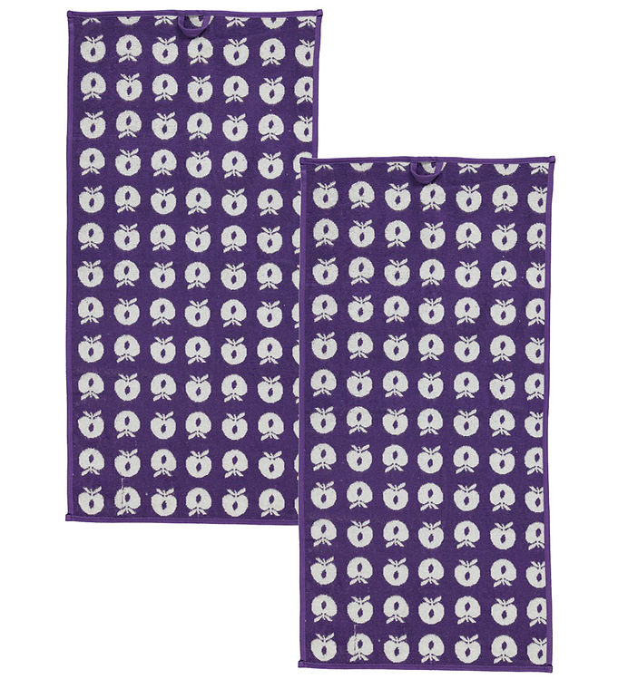 Småfolk Håndklæde - 2-pak - 50x100 - Purple Heart