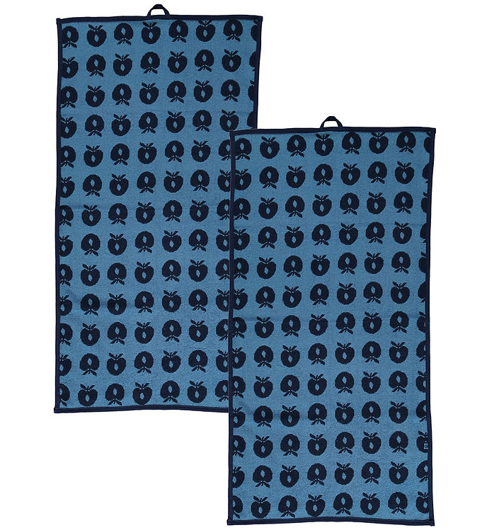 Småfolk Håndklæde - 2-pak - 50x100 - Blue Grotto