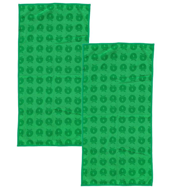 Småfolk Håndklæde - 2-pak - 50x100 - Apple Green
